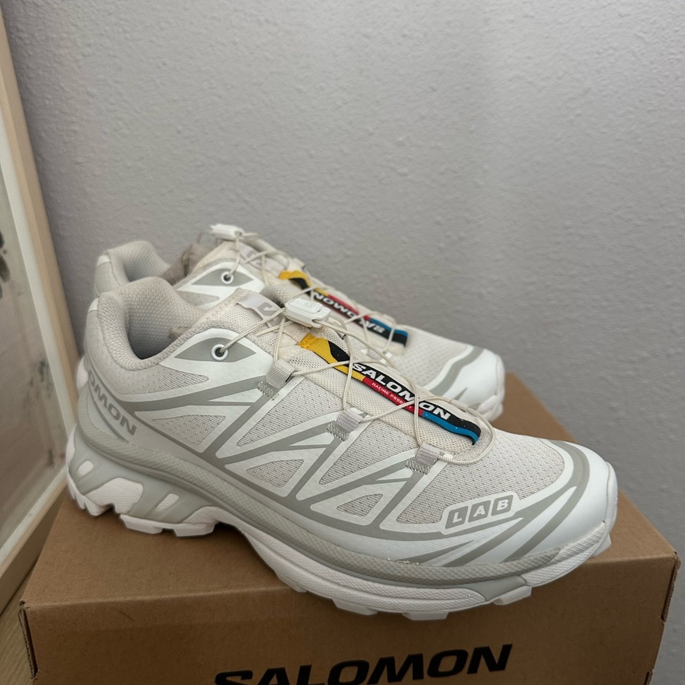 Salomon XT-6 White and Gray Shoes